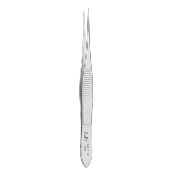 Dressing Forceps w/o Serrations-Str, S/S, Tip 0.4*0.2mm, 10cm