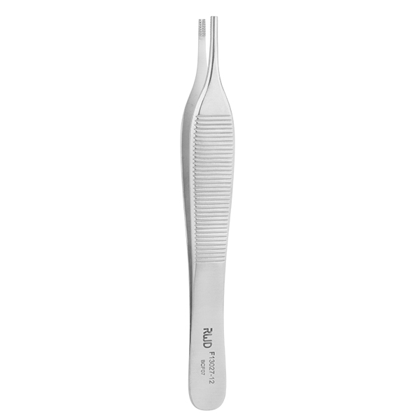 ADSON-BROWN 7x7 Teeth Tissue Forceps, Tip width 2.3mm, teeth length 4.8mm, 12cm