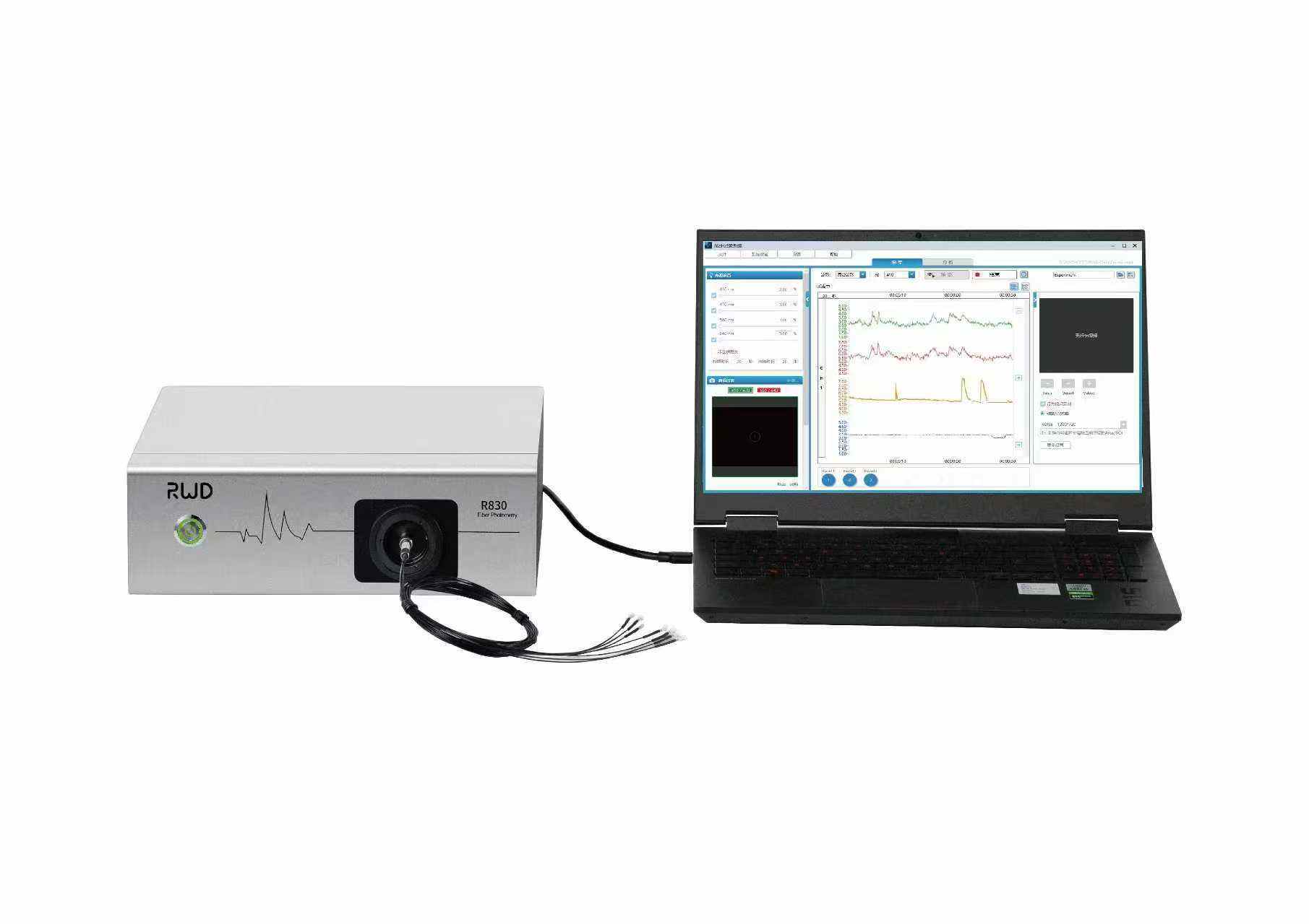 R830-Four-Color-Multi-Channel-Fiber-Photometry-System